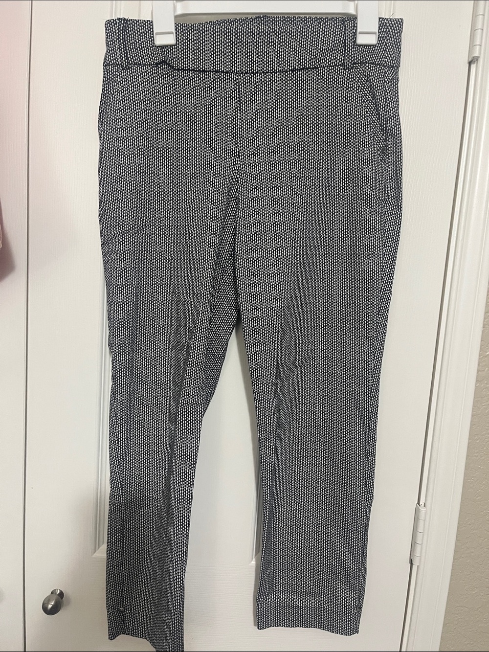 Attyre Black & White Micro-Pattern Dress Pants